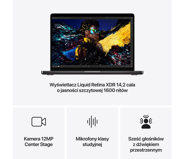Apple MacBook Pro M4/16GB/512/Mac OS Gwiezdna Czerń 10R GPU - 1292406 - zdjęcie 7